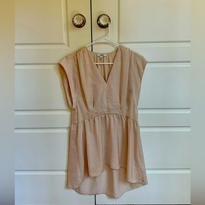 Cream Silk Gown Dress Shirt Women’s Size XS